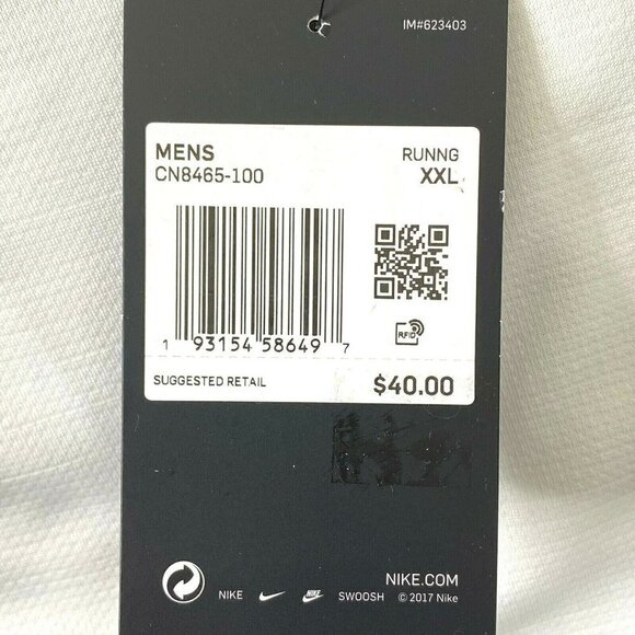 NIKE AIR Dri-Fit Mens size XXL Short Sleeve Crew Neck Training T Shirt White NEW - Picture 9 of 12